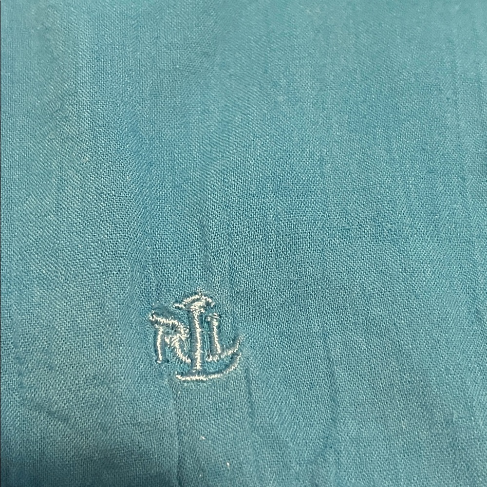 Ralph Lauren Bright Teal Blue V-Neck Mini Dress